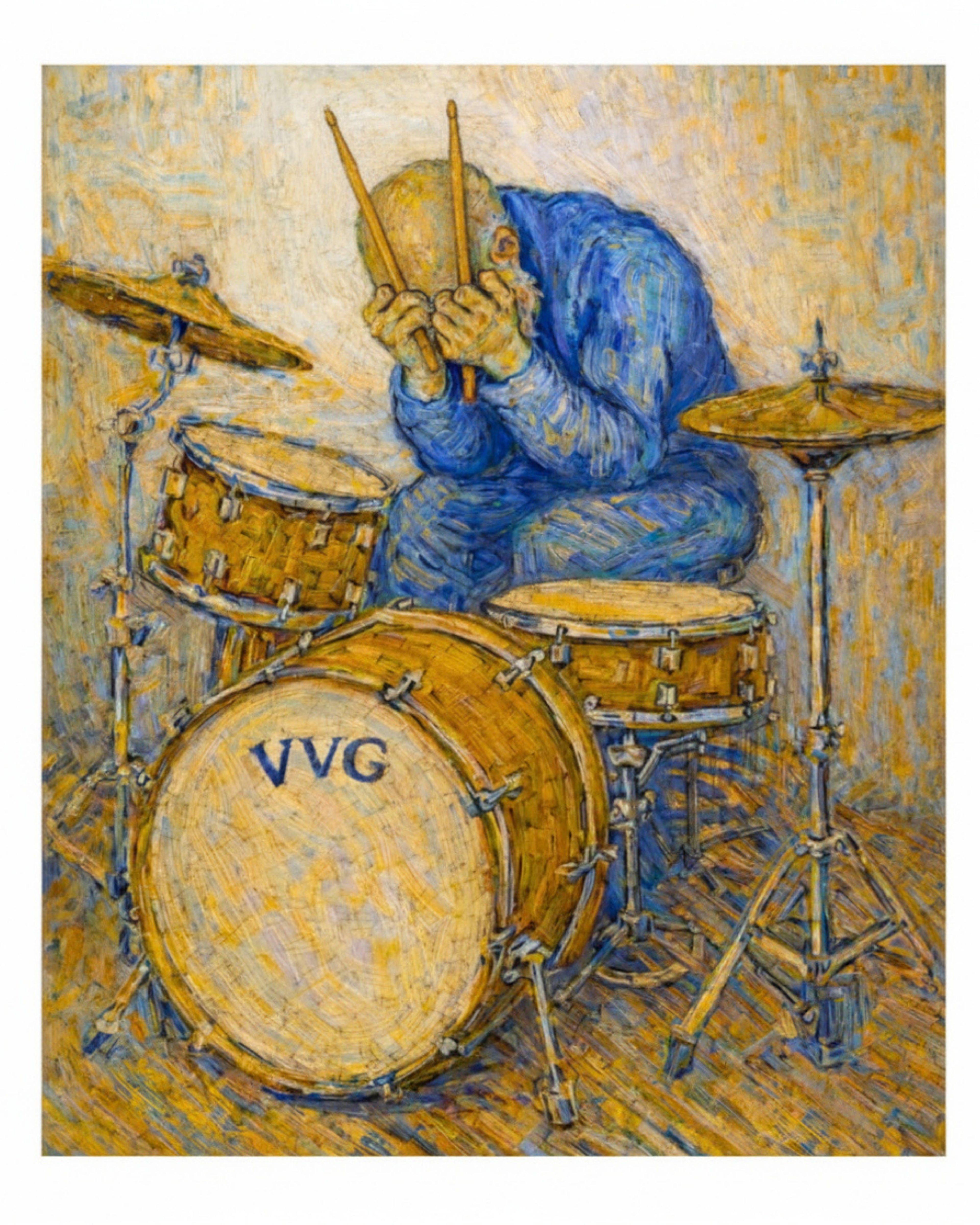 The Drummer - Remix after Vincent van Gogh