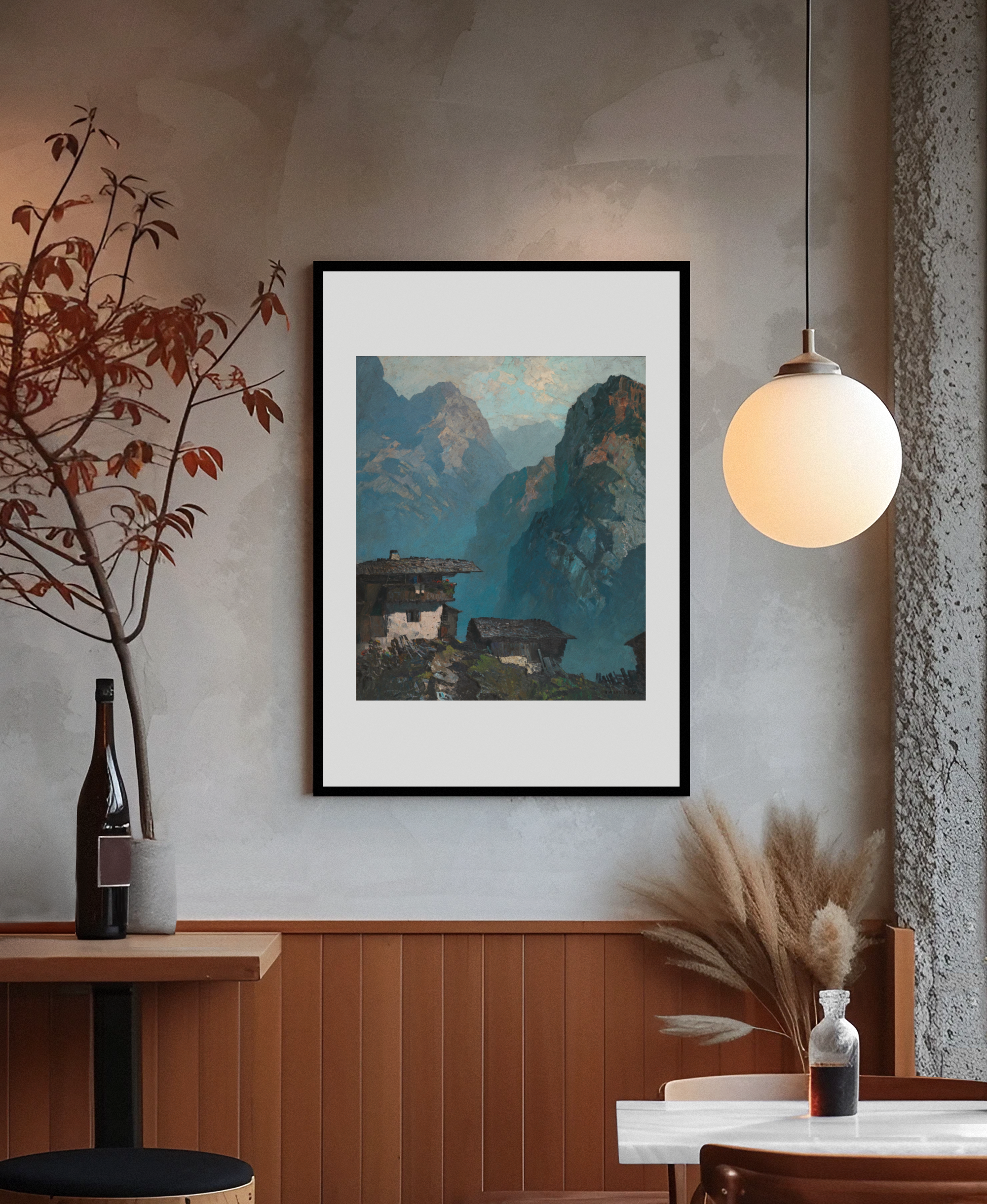 Lonely Farmhouse Amidst Mountains
