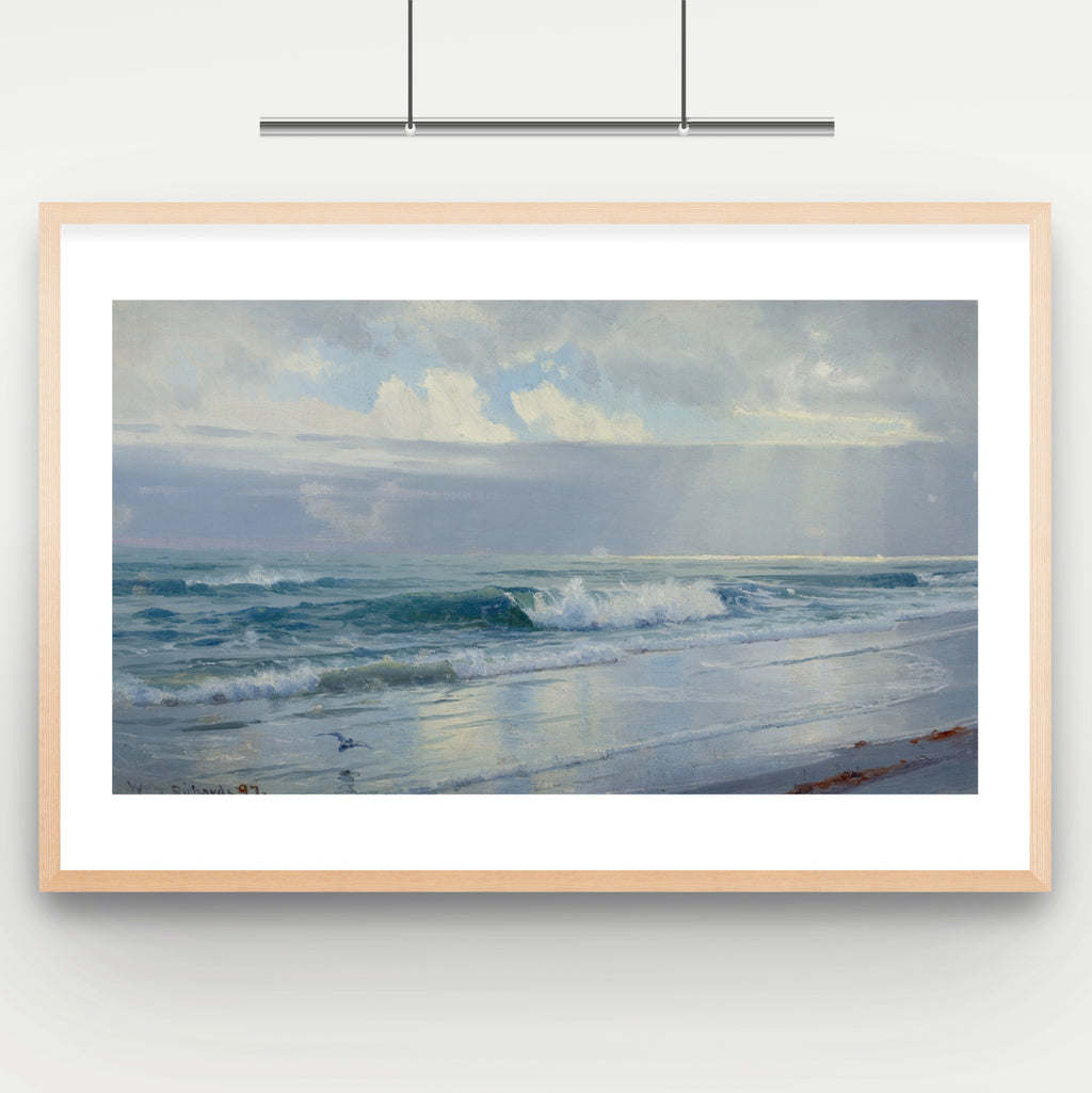 Crashing Waves Along the Seashore