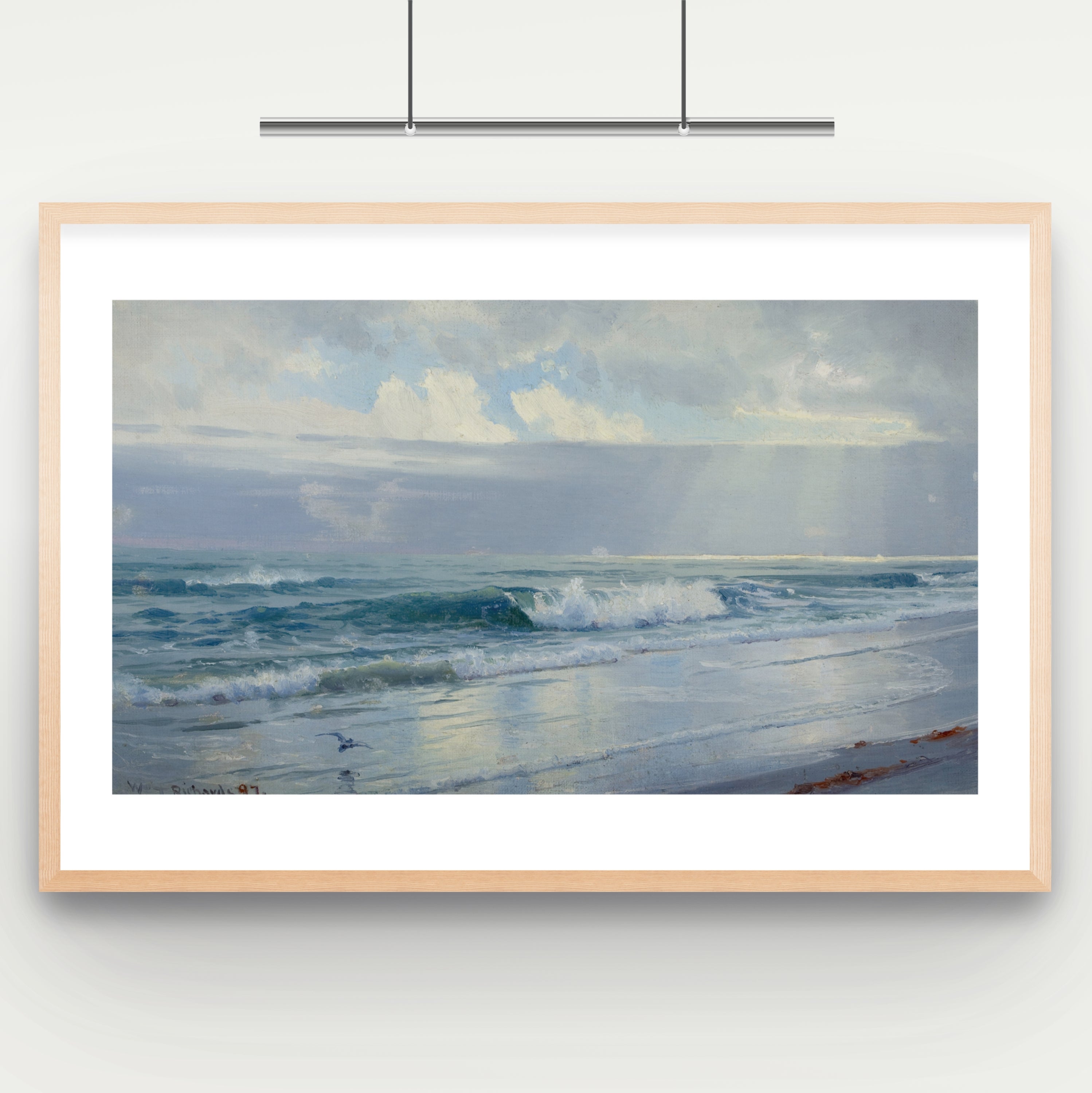 Crashing Waves Along the Seashore