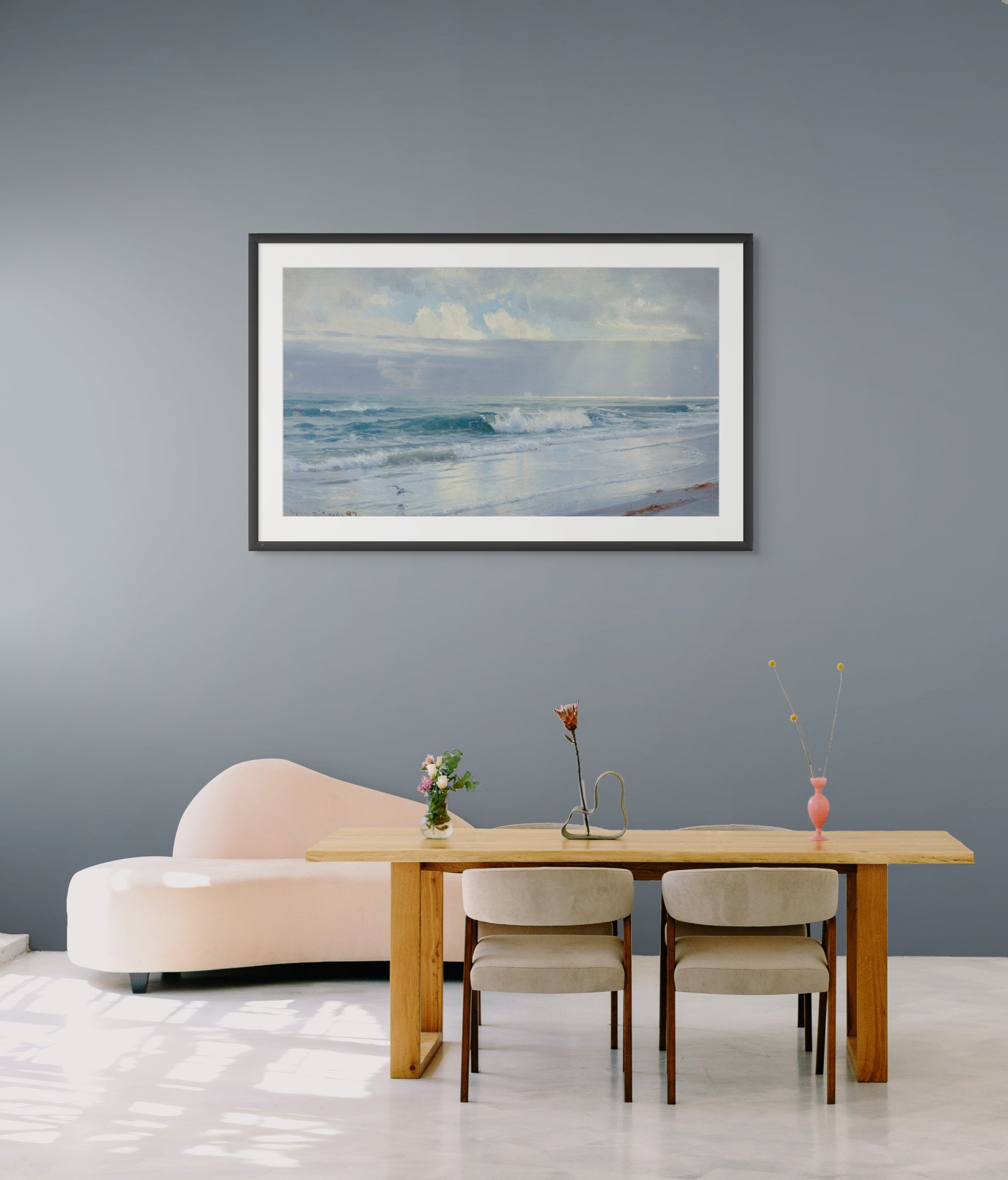 Crashing Waves Along the Seashore