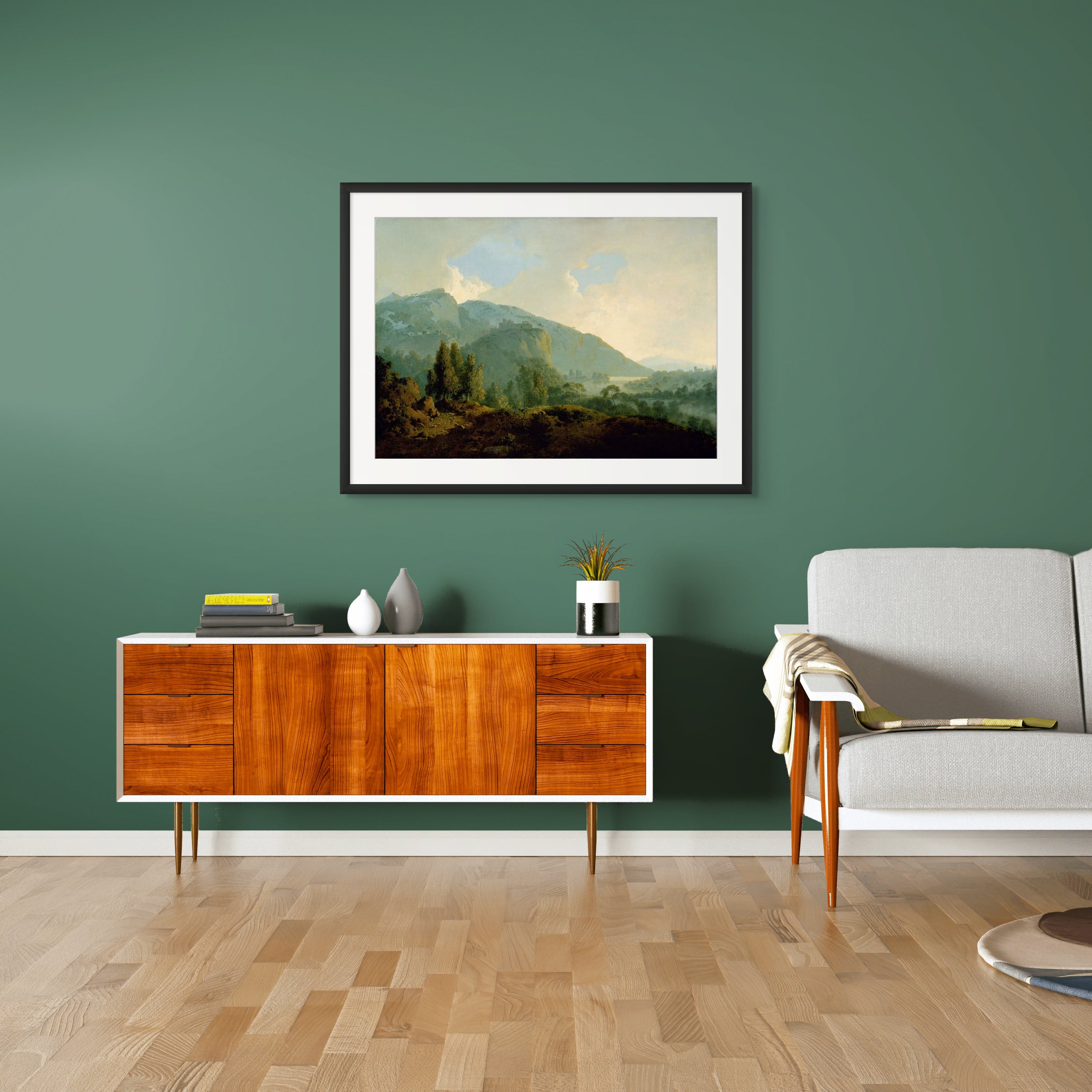 Italian Landscape with Mountains and a River