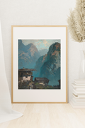 Lonely Farmhouse Amidst Mountains