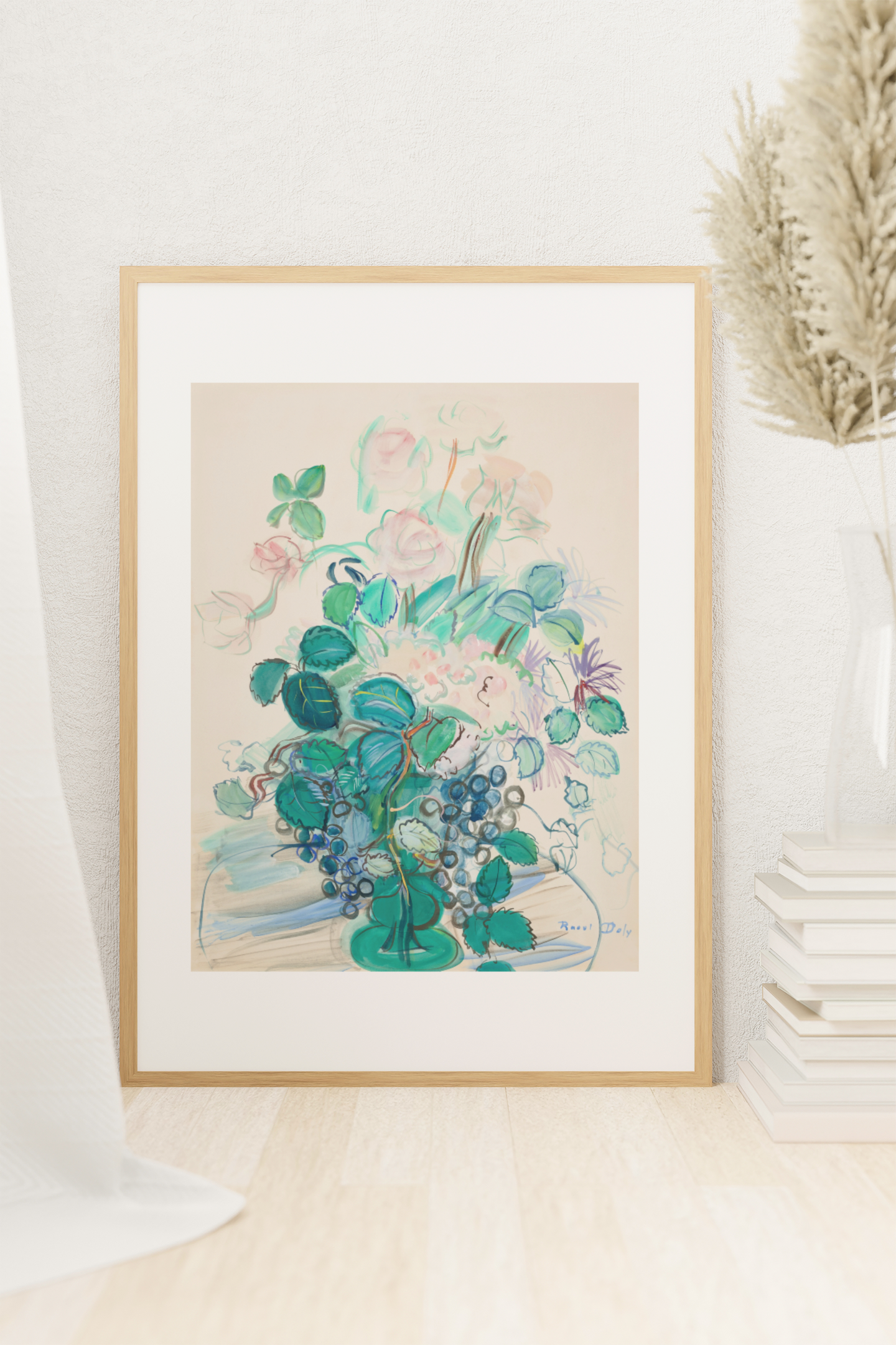 Bouquet à la grappe et aux roses