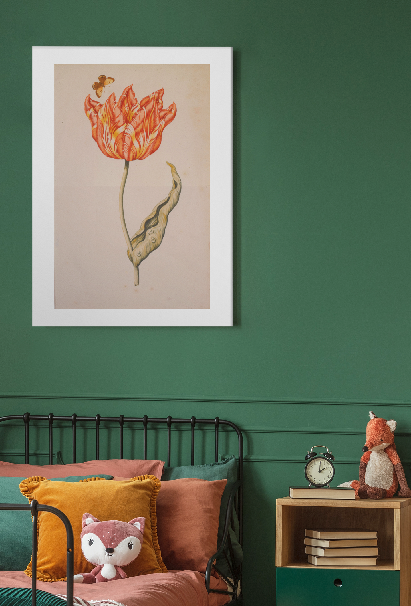A Tulip with a Butterfly