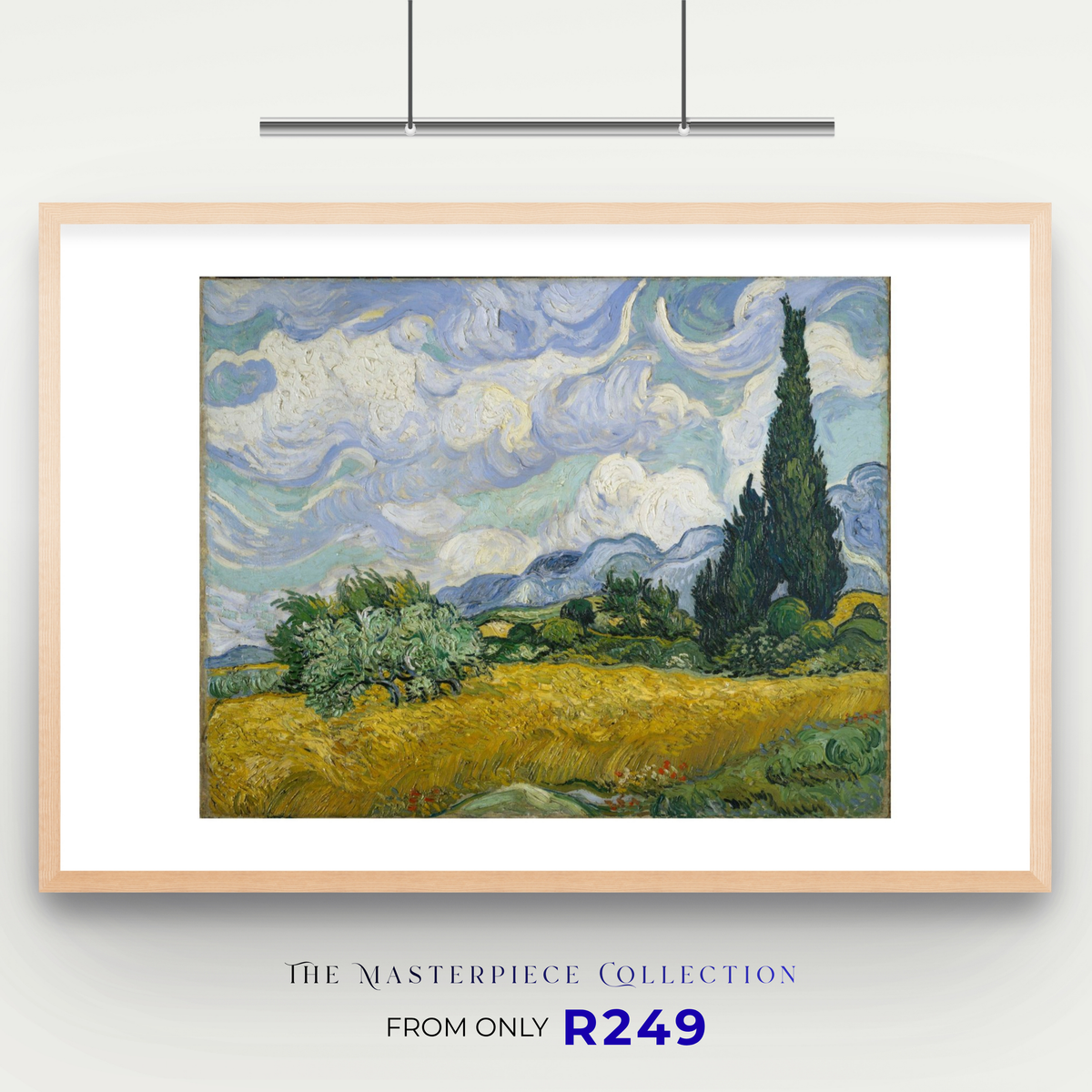 Wheat Field with Cypresses
