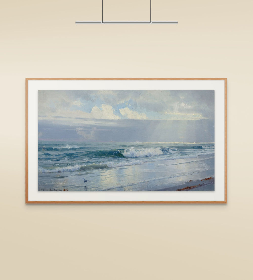 Crashing Waves Along the Seashore